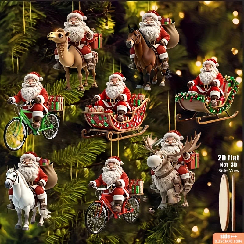 Ornements Père Noël Équitation