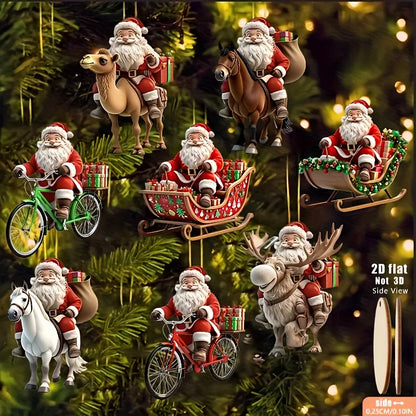 Ornements Père Noël Équitation