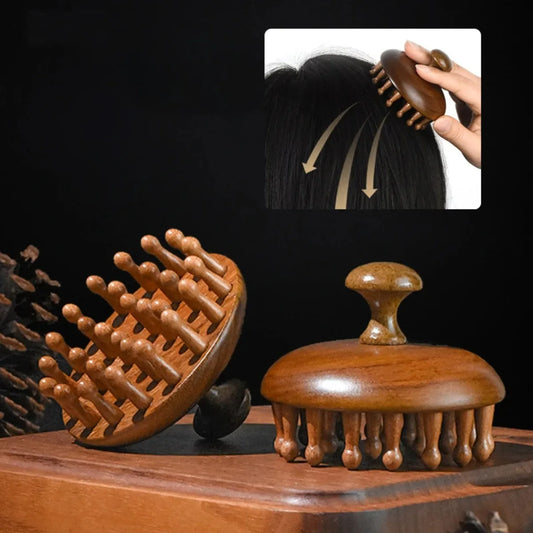 Peigne de massage en bois de santal