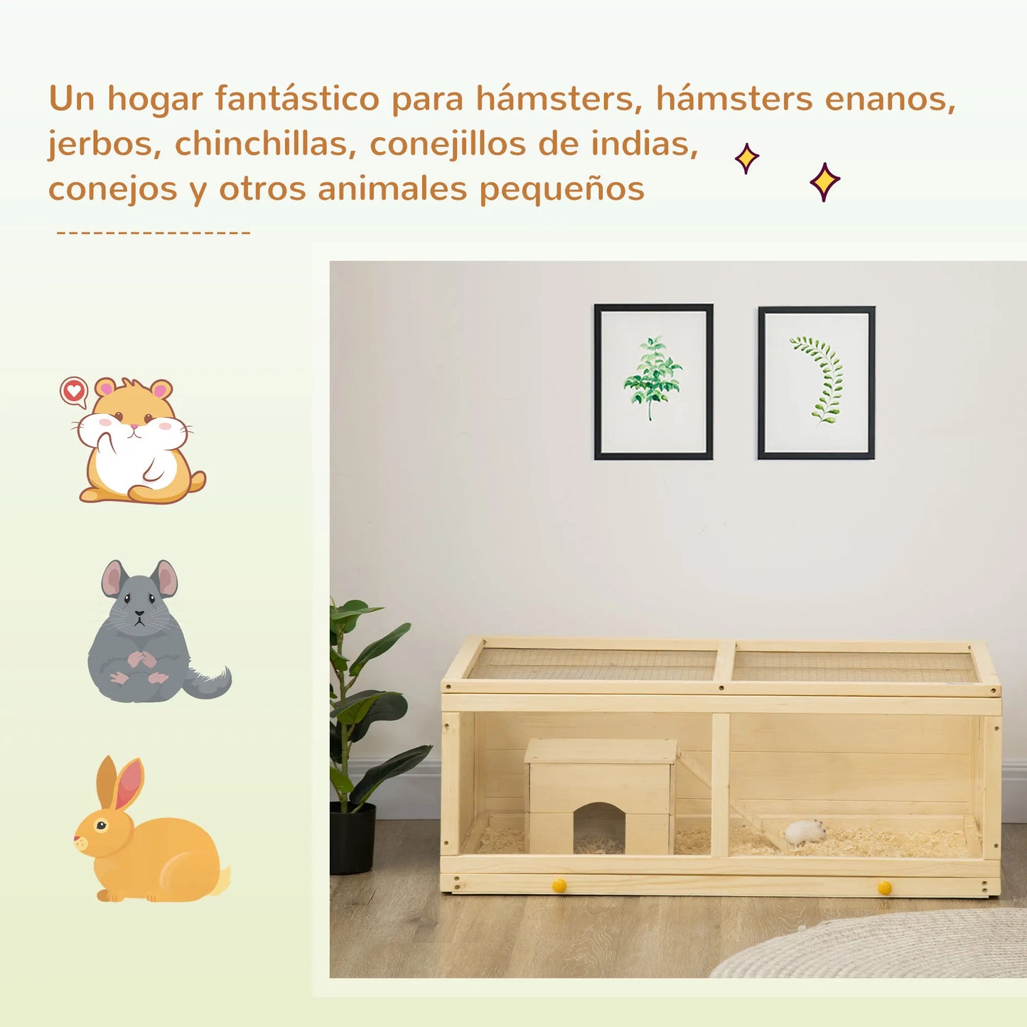 Cage à Hamster en Bois Petite Taille