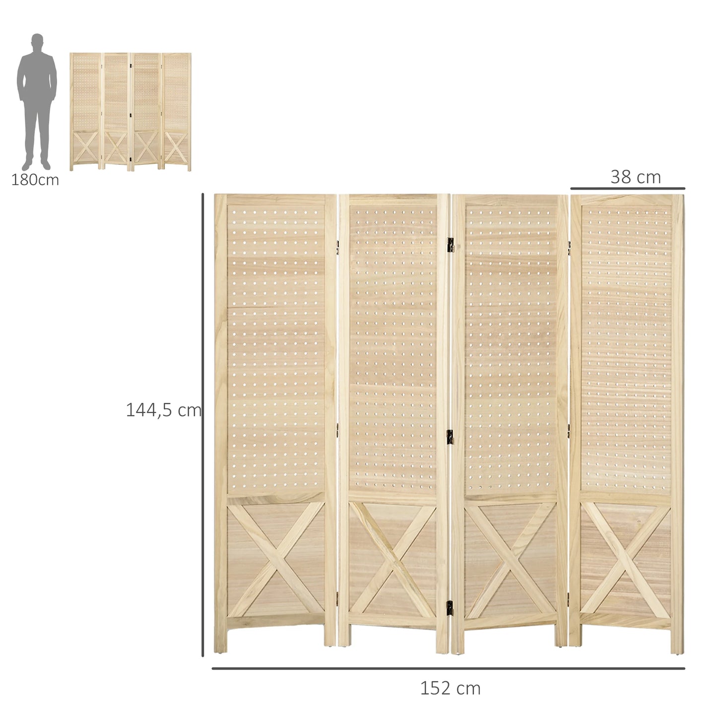Paravent en Bois Rustique
