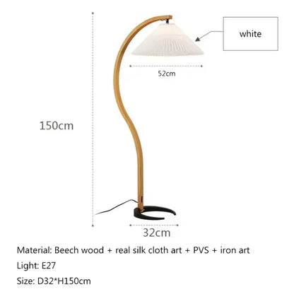 Lampadaire Arc en bois massif