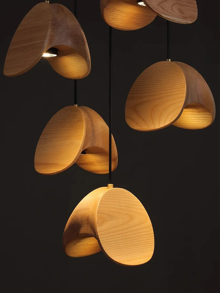 Lustre d'art en bois massif Spring Sprout