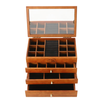 Boîte à Bijoux Multicouche en Bois