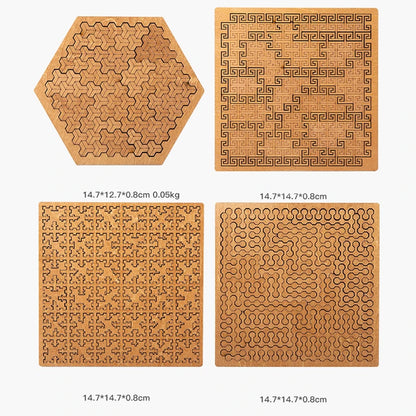 Casse-tête géométrique en bois