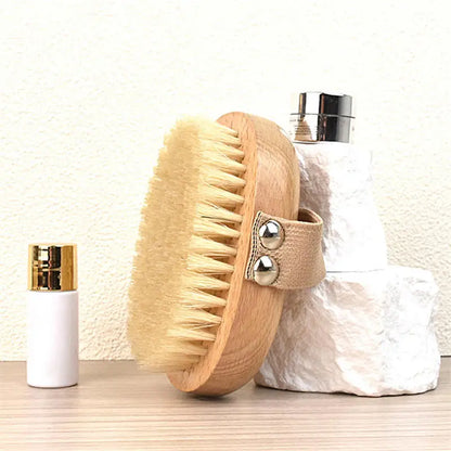 Brosse de massage corporelle en bois