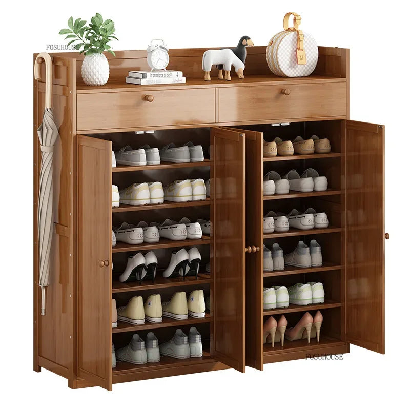 Armoire à chaussures en bambou japonais