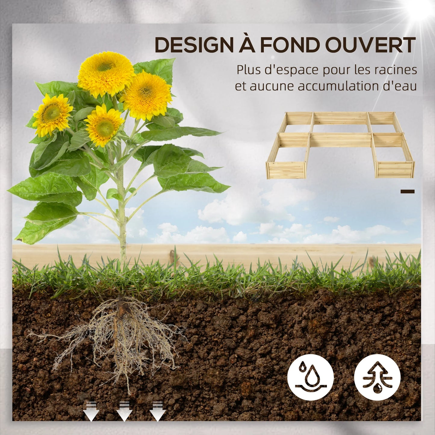 Grand Potager Modulable en Bois