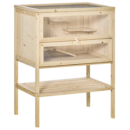 Cage à Hamster en Bois Sur Pieds