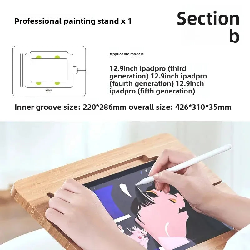 Support tablette en bambou réglable
