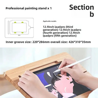 Support tablette en bambou réglable