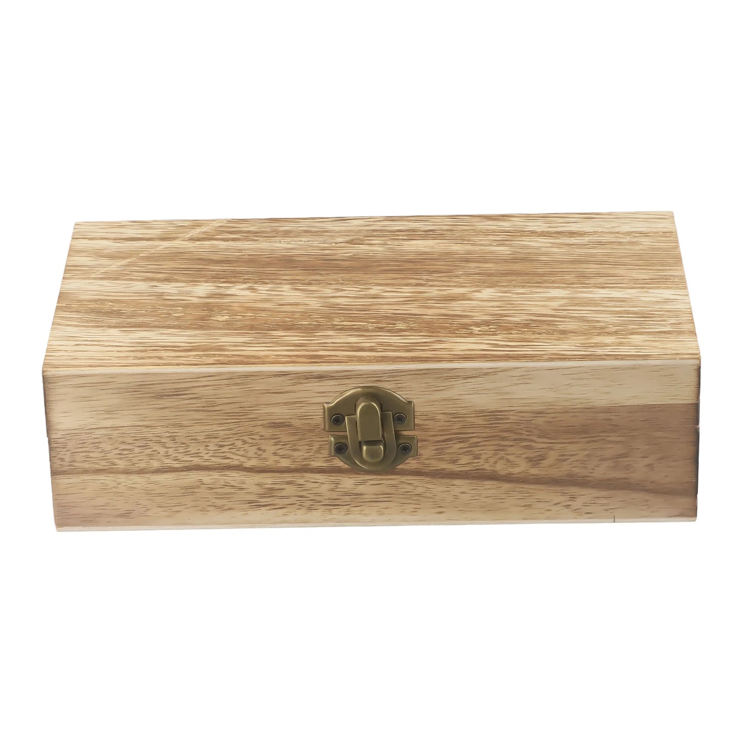 Boîte de rangement colorée en bois naturel