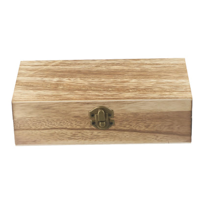 Boîte de rangement colorée en bois naturel