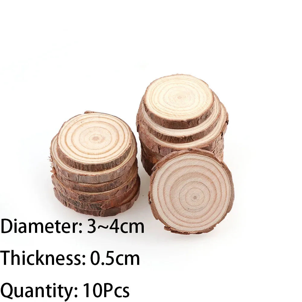 Tranches de bois de pin naturel