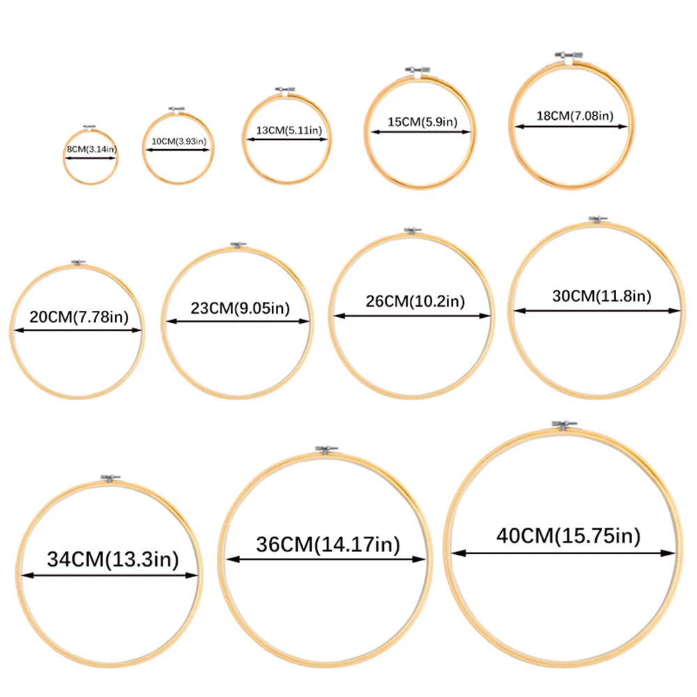 Cercle de Broderie Bambou Ajustable