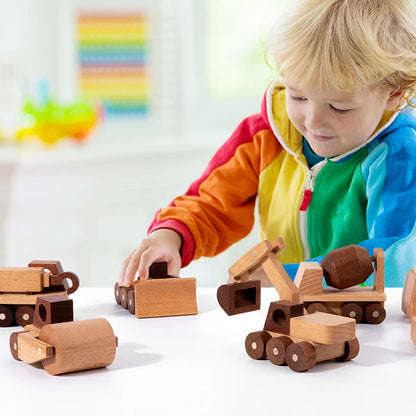 Voiture en bois de hêtre éducative