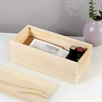 Boîte coulissante en pin naturel