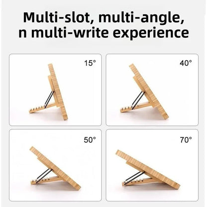 Support tablette en bambou réglable