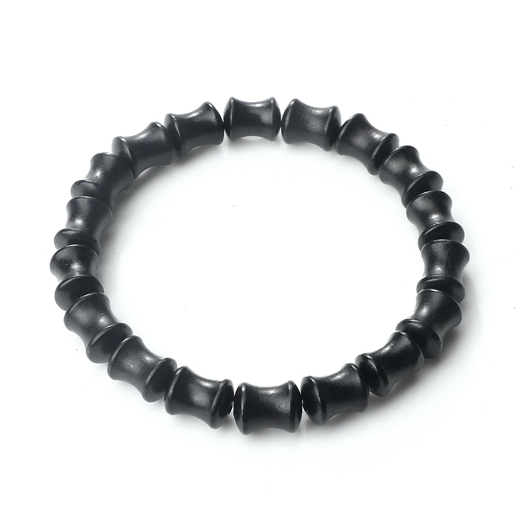 Bracelet vintage en perles de bois de santal
