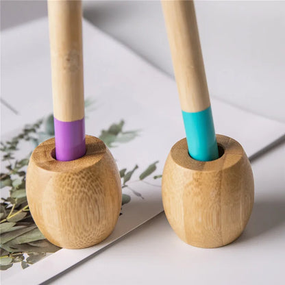Porte-Brosse à Dents en Bambou Naturel