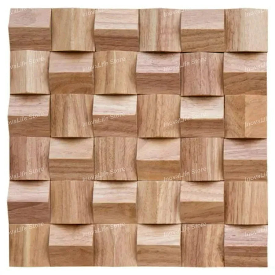 Panneau diffuseur acoustique en bois massif 3D