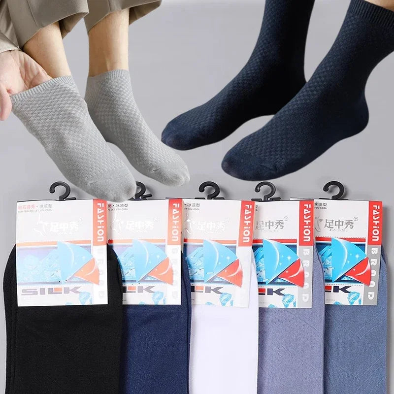 5 Paires De Chaussettes en Fibre de Bambou