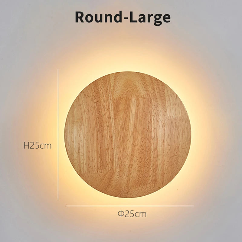 Applique Murale Circulaire en Bois