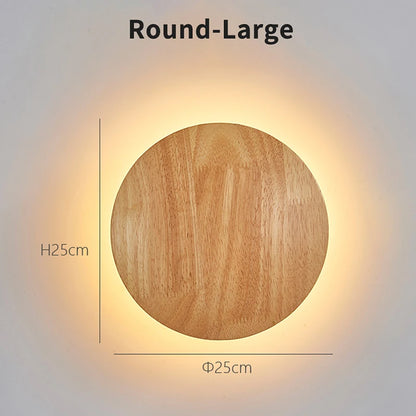 Applique Murale Circulaire en Bois
