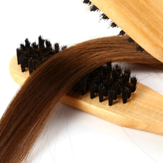Peigne à cheveux à double tête en bois