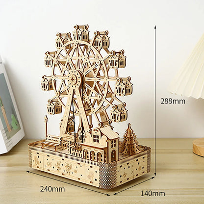 Grande roue en bois
