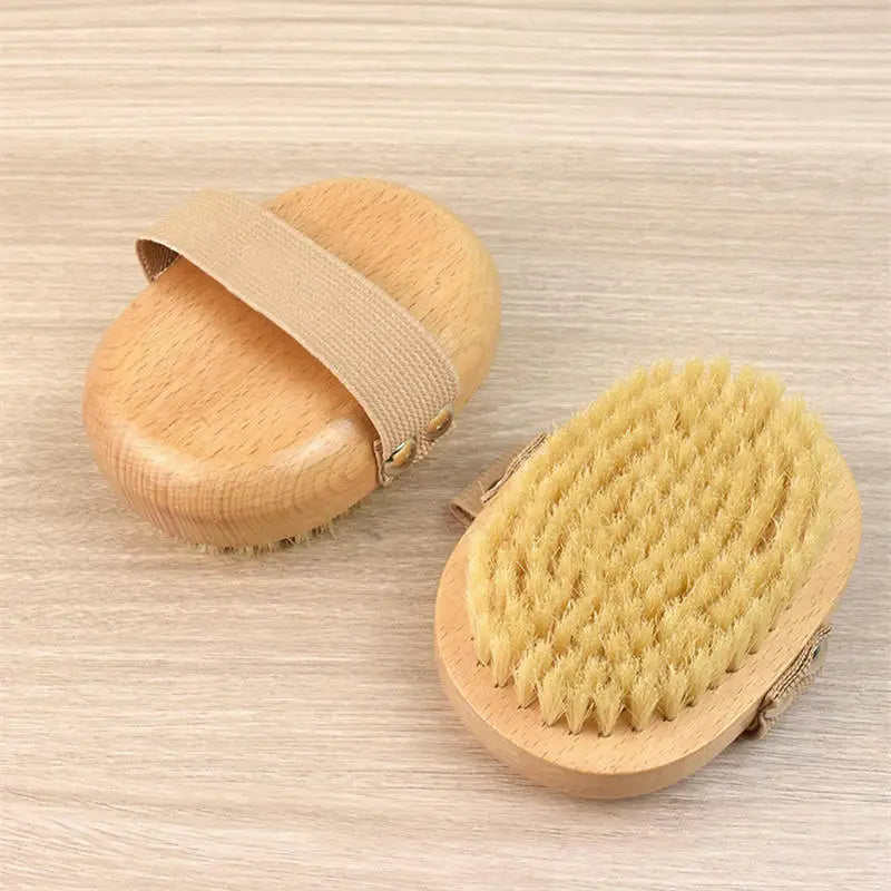 Brosse de massage corporelle en bois