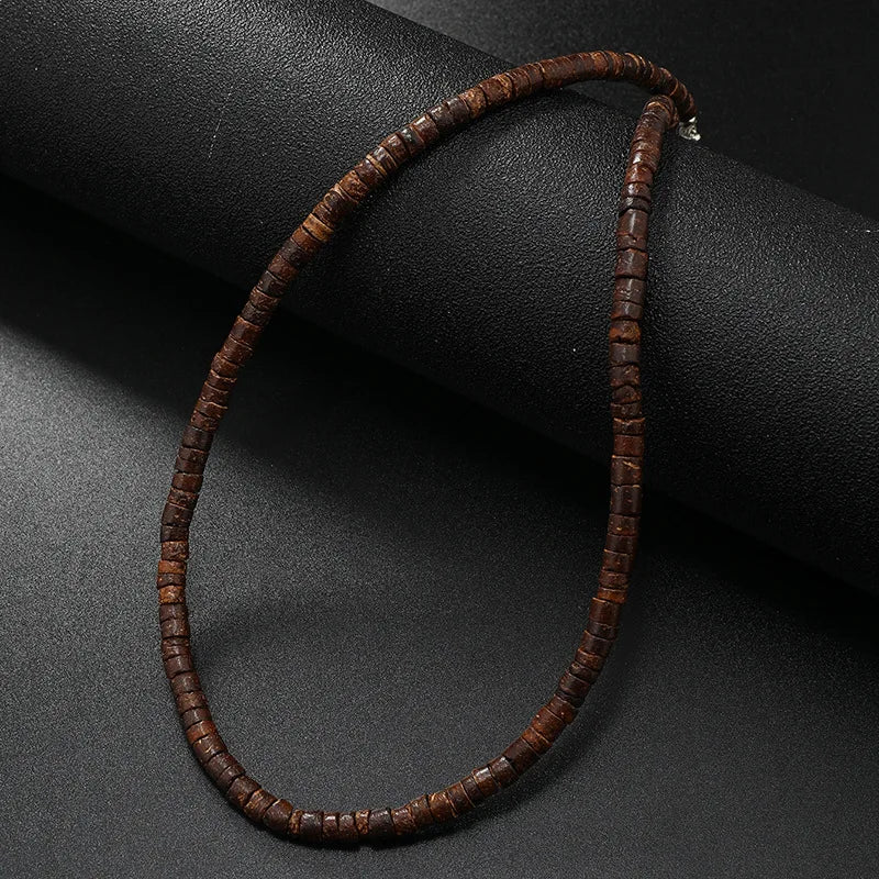 Collier en pierre naturelle et bois