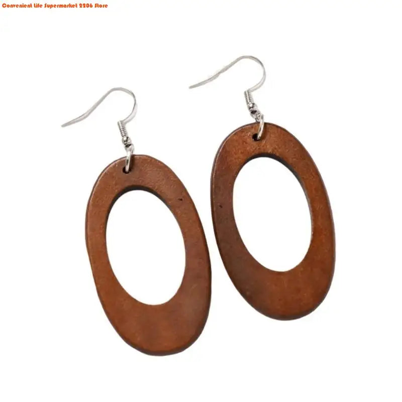 Boucles d'oreilles en bois rétro Melad
