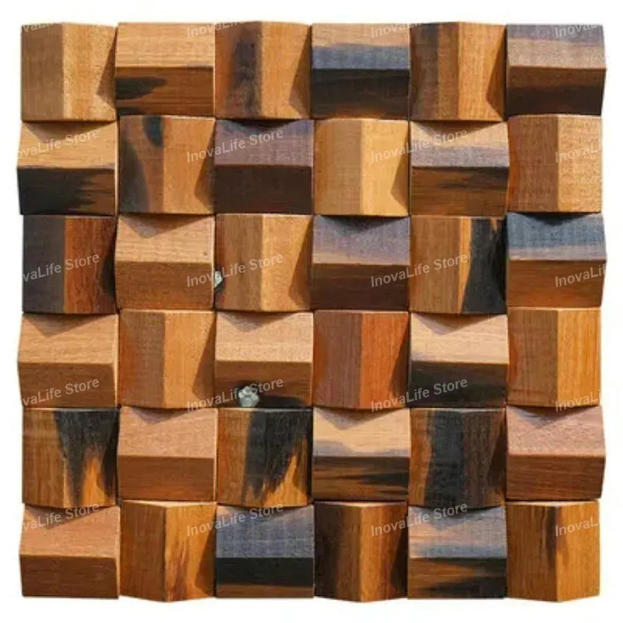 Panneau diffuseur acoustique en bois massif 3D