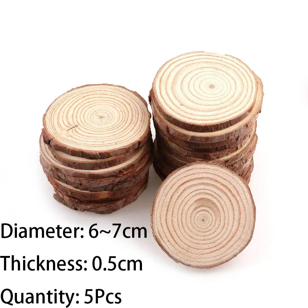 Tranches de bois de pin naturel