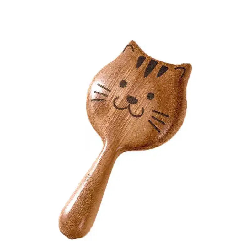 Peigne de massage chaton en bois de santal
