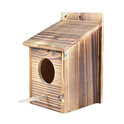 Nichoir à oiseaux en bois naturel