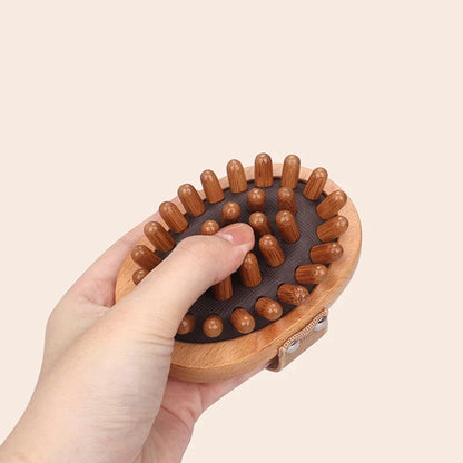 Brosse de massage en bois de hêtre