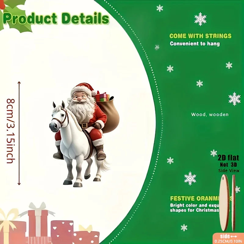 Ornements Père Noël Équitation