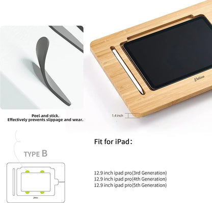 Support tablette en bambou réglable