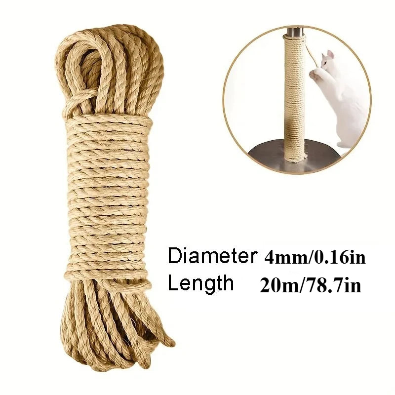 Corde en sisal naturel pour arbre à chat