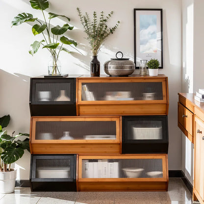 Armoire de rangement en bambou