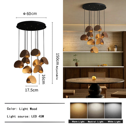 Lustre d'art en bois massif Spring Sprout
