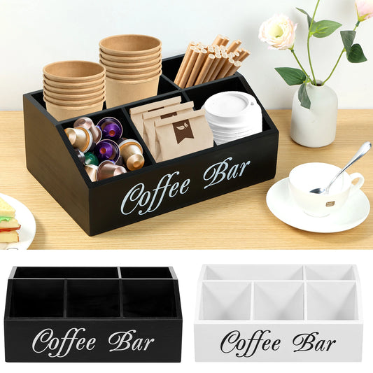 Organisateur de bar à café en bois vintage