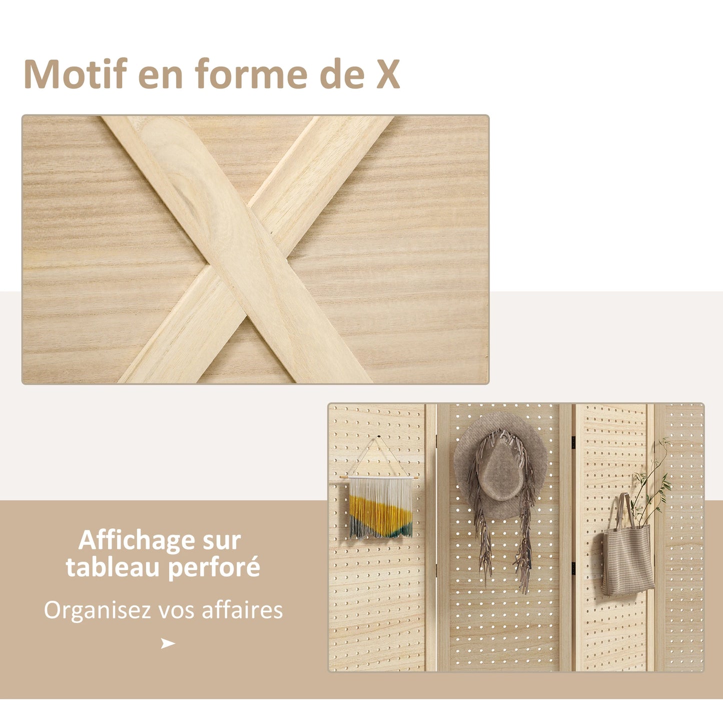 Paravent en Bois Rustique