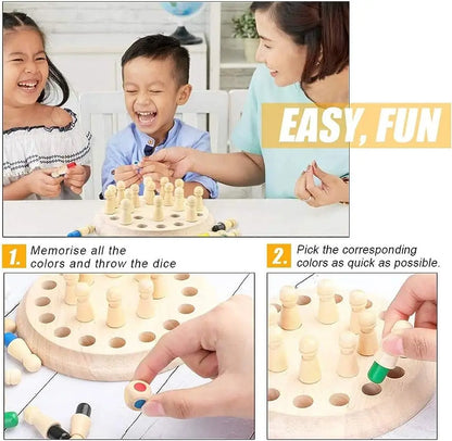 Jeu de mémorisation chromatique en bois
