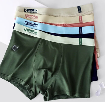 Lot de 4 boxers en fibre de bambou pour homme
