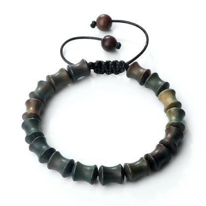 Bracelet vintage en perles de bois de santal