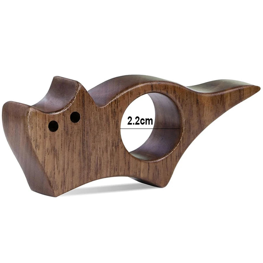 Marque-page anneau de lecture en bois