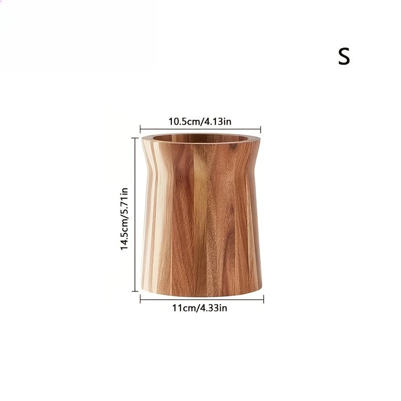 Porte-ustensiles rotatif en bois